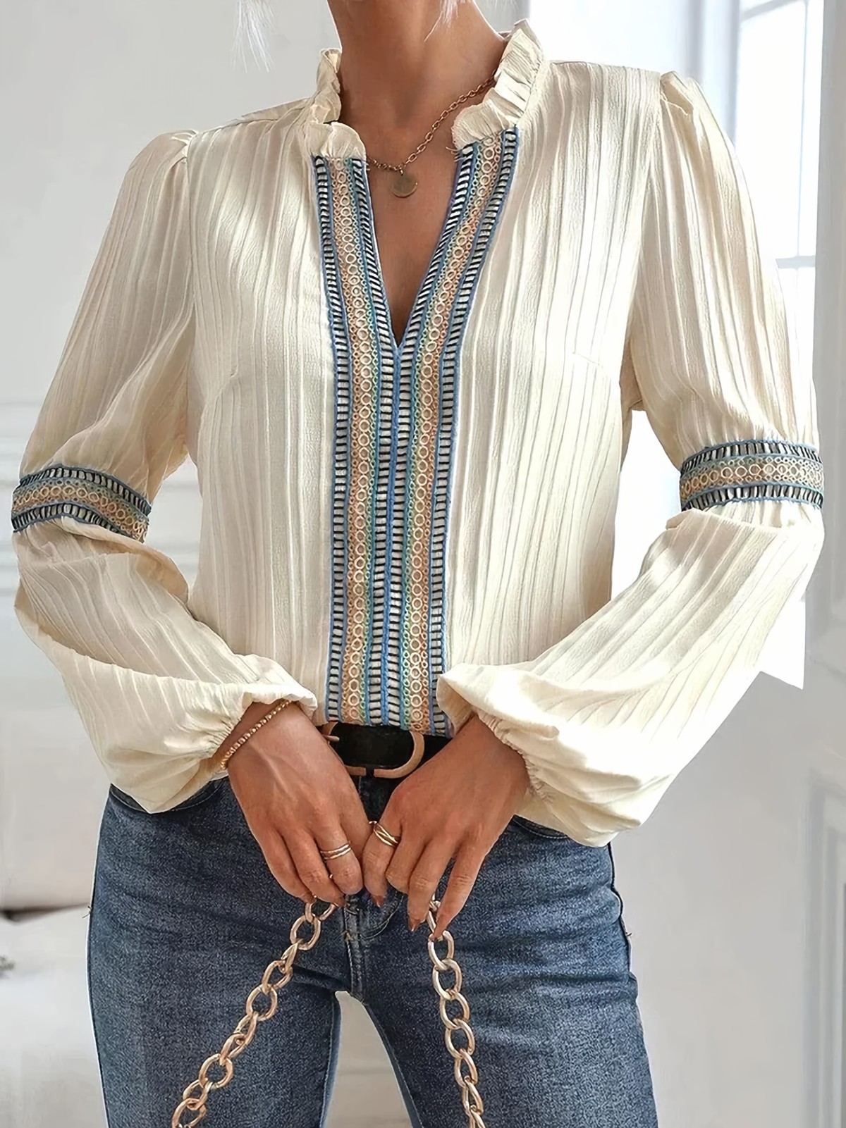 Zara - Lace Stitch Shirt