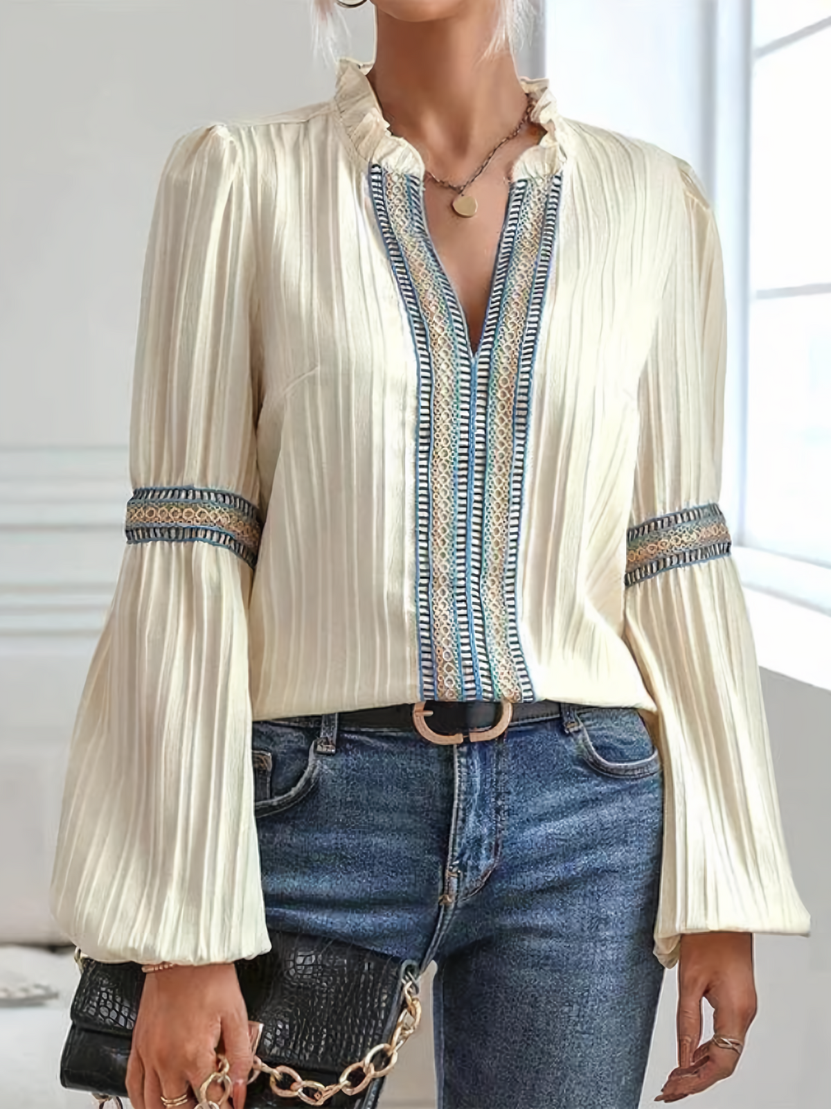 Zara - Lace Stitch Shirt
