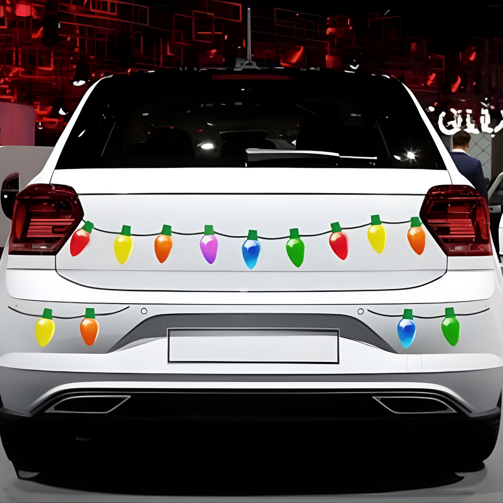 Nzmarket Reflective Christmas Car Magnet Light Decorations – No-Damage Magnetic Fit
