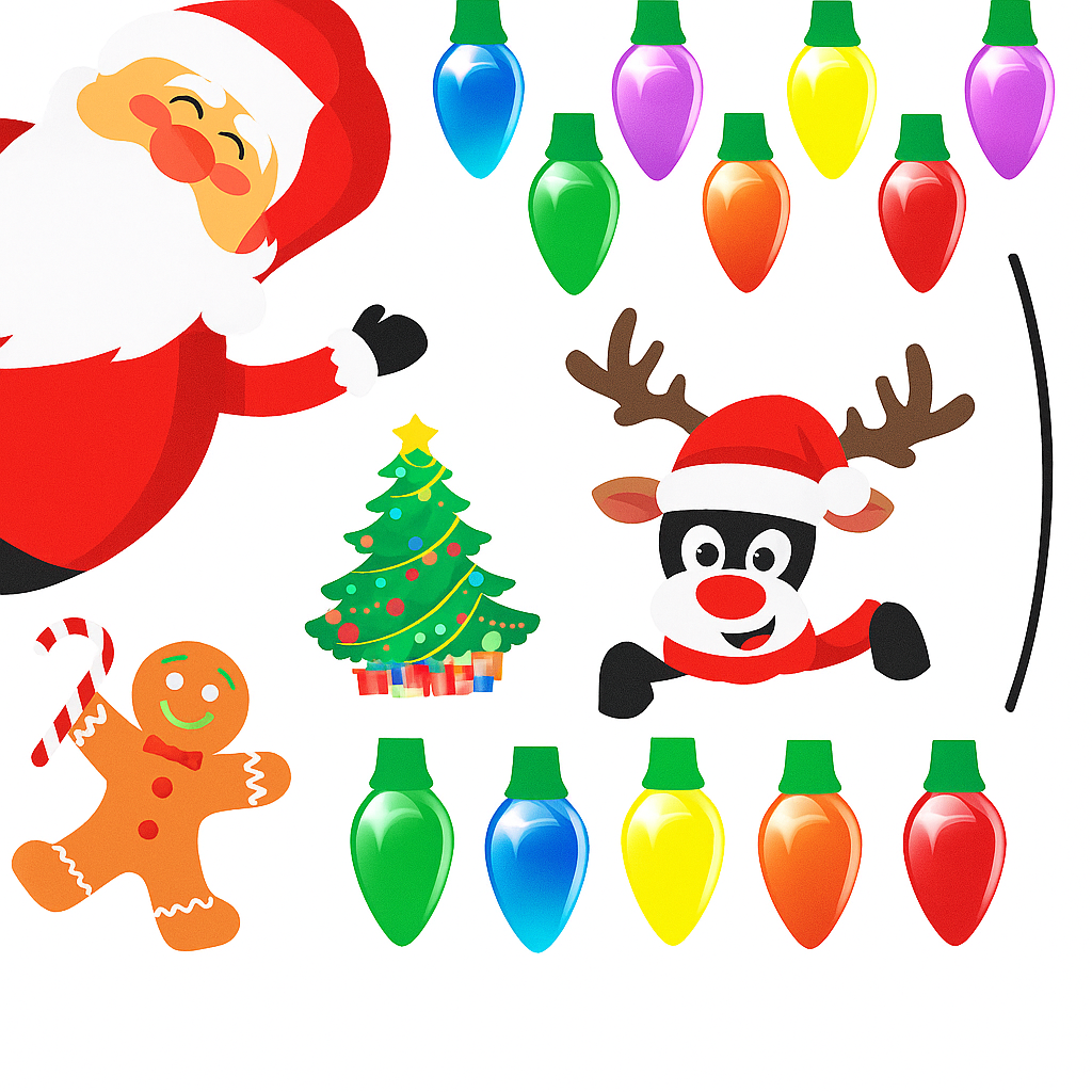 Nzmarket Reflective Christmas Car Magnet Light Decorations – No-Damage Magnetic Fit