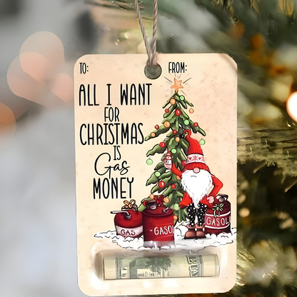 Nzmarket Wooden Christmas Money Holder Ornament – 7 Designs, Tree Hanging