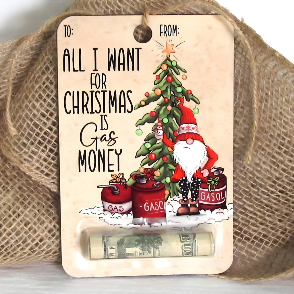 Nzmarket Wooden Christmas Money Holder Ornament – 7 Designs, Tree Hanging