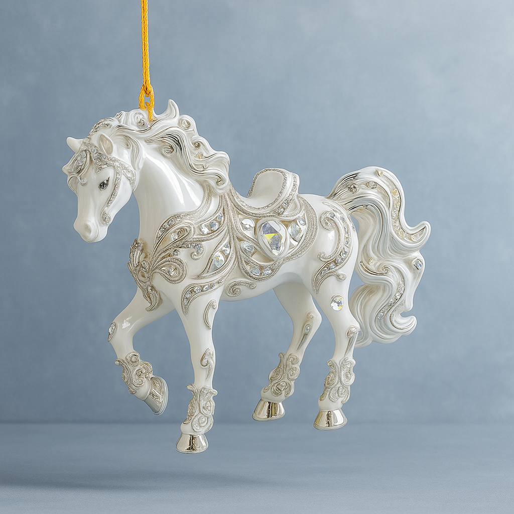 Nzmarket Acrylic Rhinestone Horse Christmas Tree Ornament – 4 Sparkling Styles