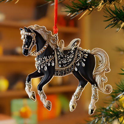 Nzmarket Acrylic Rhinestone Horse Christmas Tree Ornament – 4 Sparkling Styles