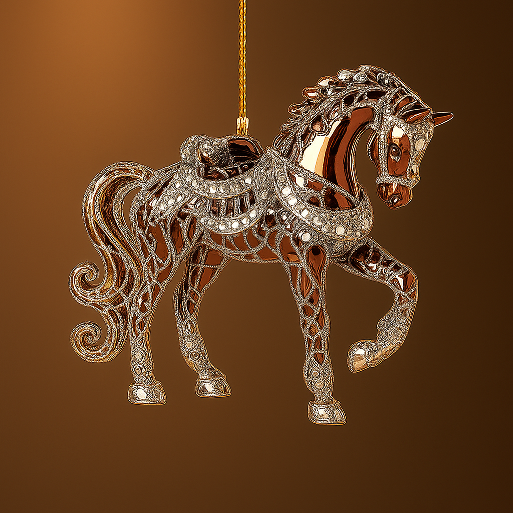 Nzmarket Acrylic Rhinestone Horse Christmas Tree Ornament – 4 Sparkling Styles