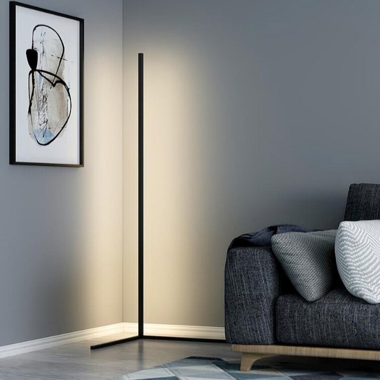 Nzmarket™ Slim LED Corner Floor Lamp – Adjustable Brightness, Warm White