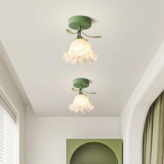 Nzmarket™ Floral Artistic Glass Ceiling Light – Style A & B, Single or Multi-Pack
