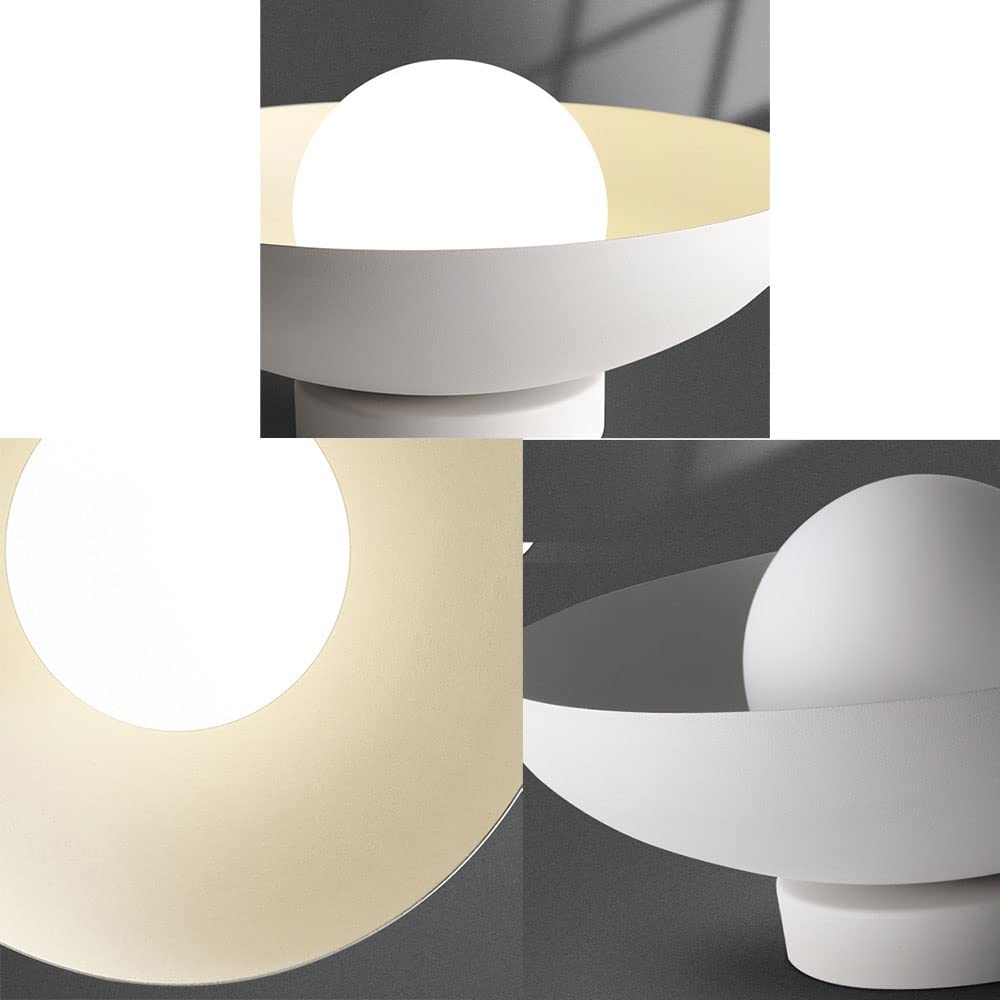 Nzmarket Minimalist White Dome LED Flush Mount Ceiling Light