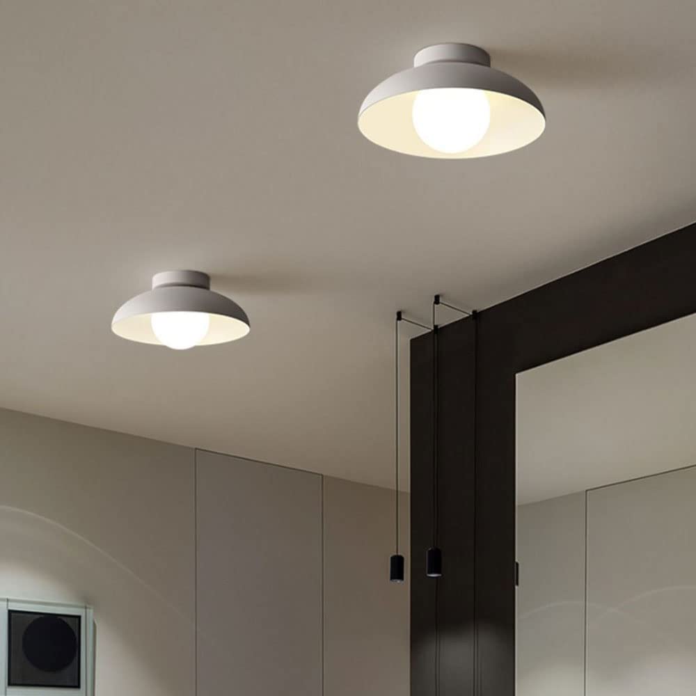 Nzmarket Minimalist White Dome LED Flush Mount Ceiling Light