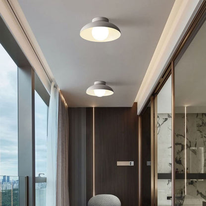 Nzmarket Minimalist White Dome LED Flush Mount Ceiling Light