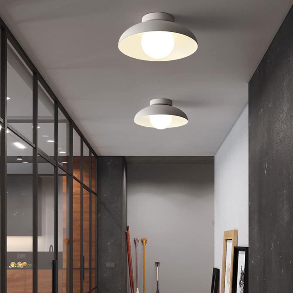 Nzmarket Minimalist White Dome LED Flush Mount Ceiling Light