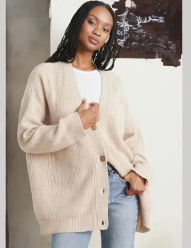Olivia - V-neck Cashmere Cardigan