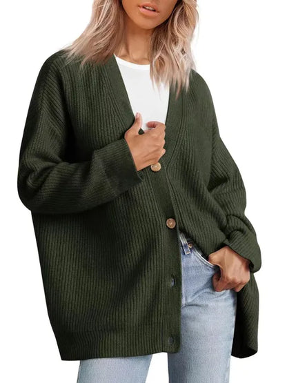 Olivia - V-neck Cashmere Cardigan