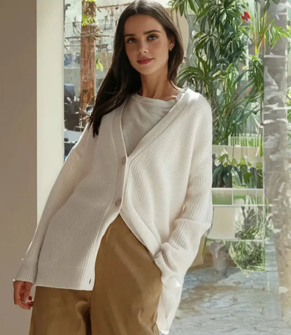 Olivia - V-neck Cashmere Cardigan