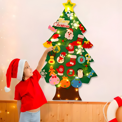 Nzmarket Felt Christmas Tree Wall Hanging Kit – Interactive Kids Festive Activity