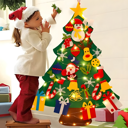 Nzmarket Felt Christmas Tree Wall Hanging Kit – Interactive Kids Festive Activity