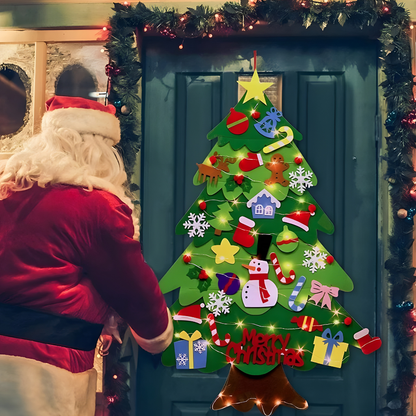 Nzmarket Felt Christmas Tree Wall Hanging Kit – Interactive Kids Festive Activity