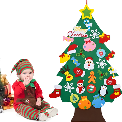 Nzmarket Felt Christmas Tree Wall Hanging Kit – Interactive Kids Festive Activity