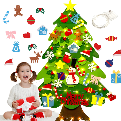 Nzmarket Felt Christmas Tree Wall Hanging Kit – Interactive Kids Festive Activity