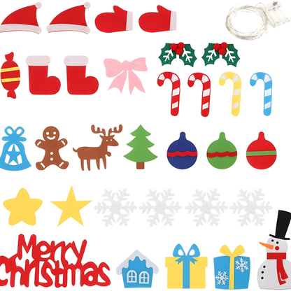 Nzmarket Felt Christmas Tree Wall Hanging Kit – Interactive Kids Festive Activity