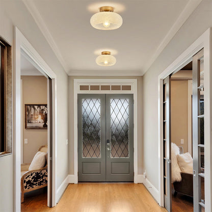 Nzmarket Modern Glass Semi-Flush Ceiling Light Fixture