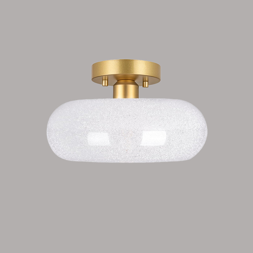 Nzmarket Modern Glass Semi-Flush Ceiling Light Fixture