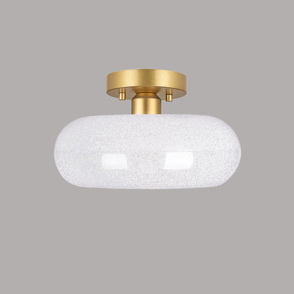 Nzmarket Modern Glass Semi-Flush Ceiling Light Fixture