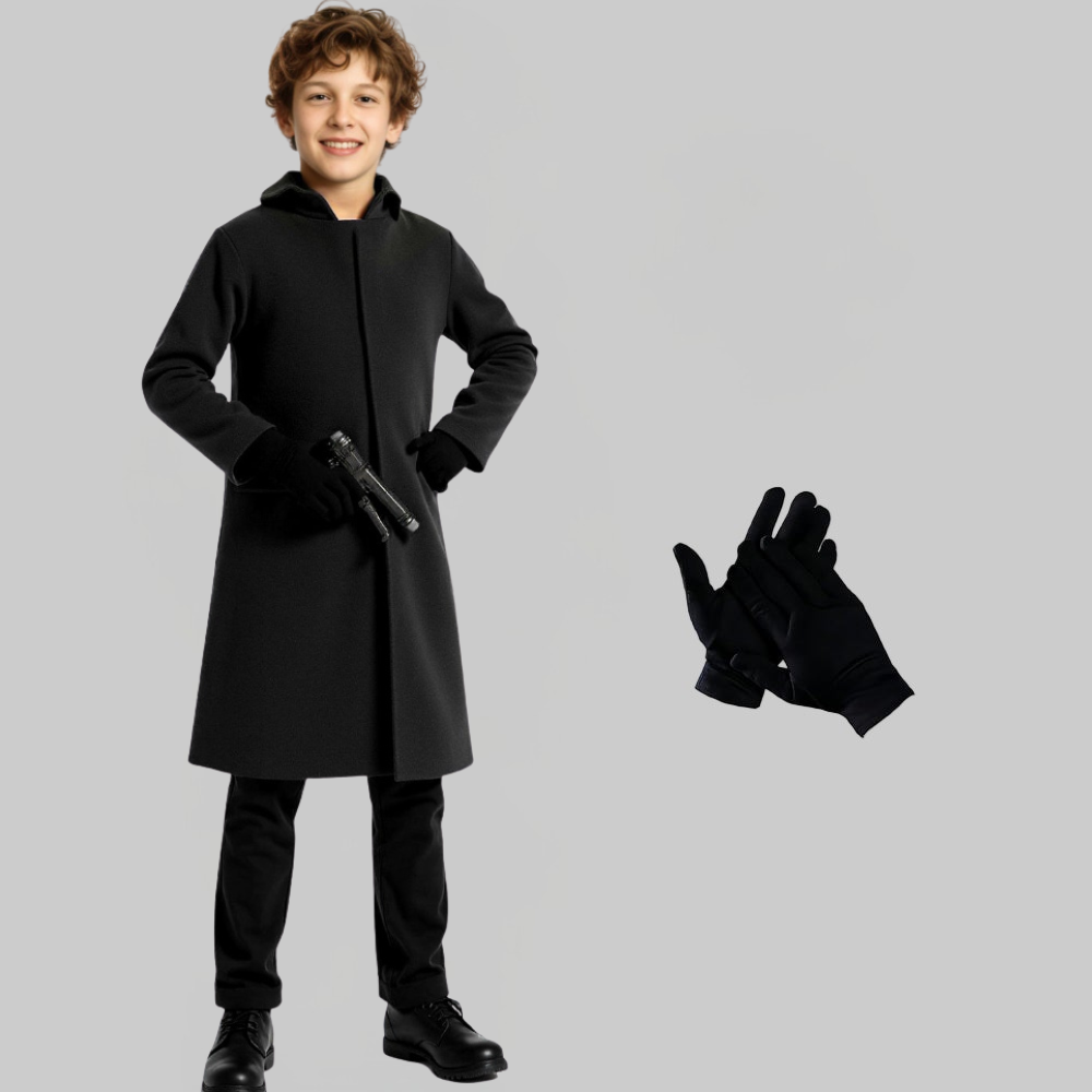 Nzmarket Front Man Guard Halloween Costume – Coat, Gloves & Mask, Kids & Adults