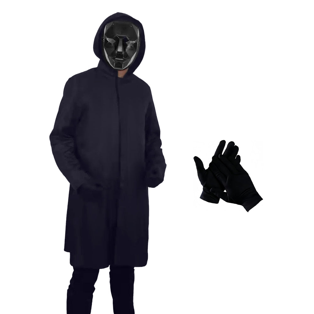 Nzmarket Front Man Guard Halloween Costume – Coat, Gloves & Mask, Kids & Adults