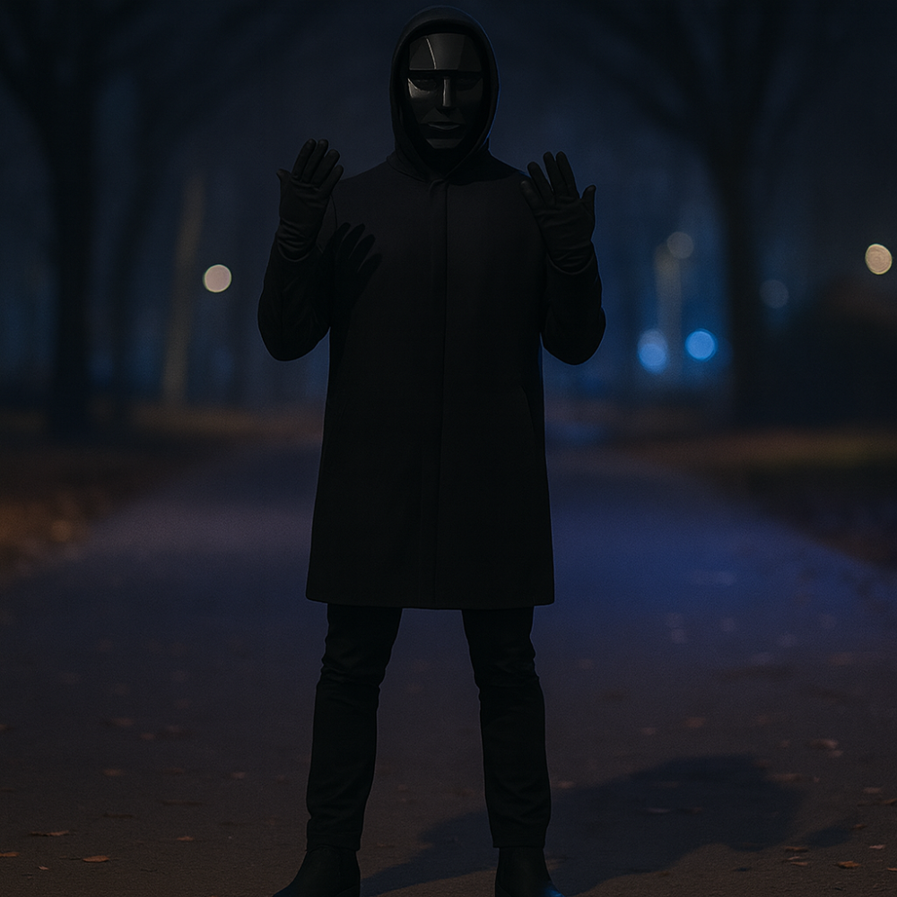 Nzmarket Front Man Guard Halloween Costume – Coat, Gloves & Mask, Kids & Adults