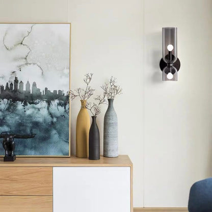Nzmarket Double Glass Wall Light – Blue, Grey & White, Single or Pair