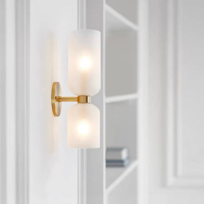 Nzmarket Double Glass Wall Light – Blue, Grey & White, Single or Pair