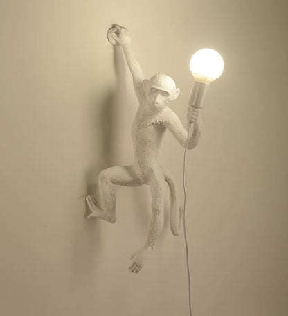 Nzmarket™ Quirky Resin Monkey Wall Light Sconce – Unique Statement Piece