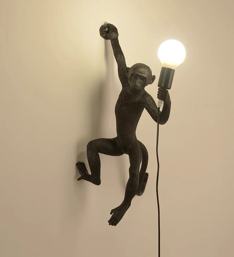 Nzmarket™ Quirky Resin Monkey Wall Light Sconce – Unique Statement Piece