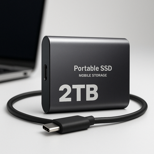 Nzmarket™ 2TB Portable External SSD – Fast, Compact & Shock-Resistant