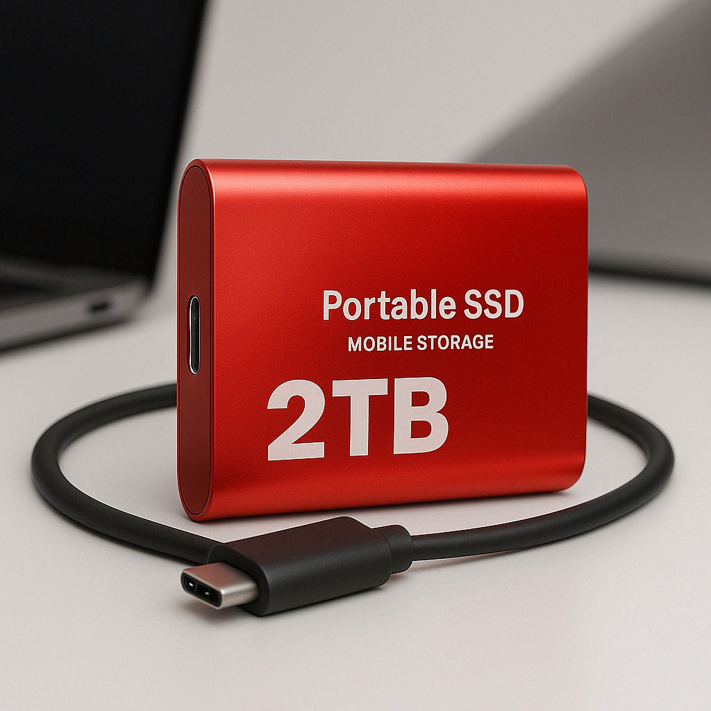 Nzmarket 2TB Portable External SSD – Fast, Compact & Shock-Resistant
