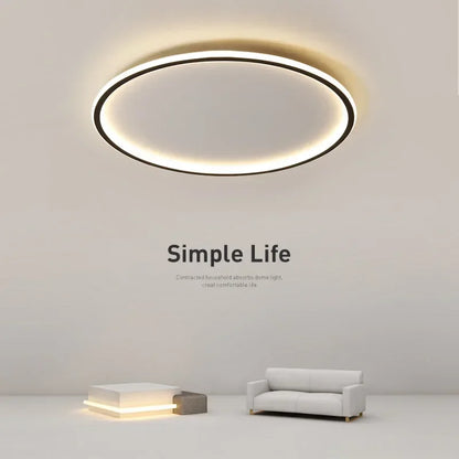 Nzmarket Nordica Scandinavian Round Ceiling Light – Warm LED, Multiple Sizes