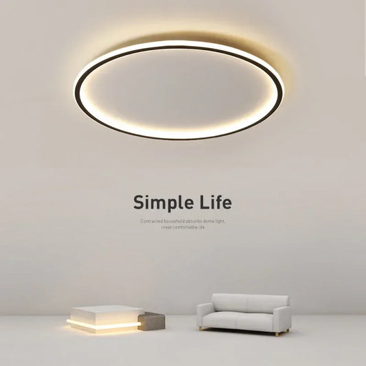 Nzmarket Nordica Scandinavian Round Ceiling Light – Warm LED, Multiple Sizes