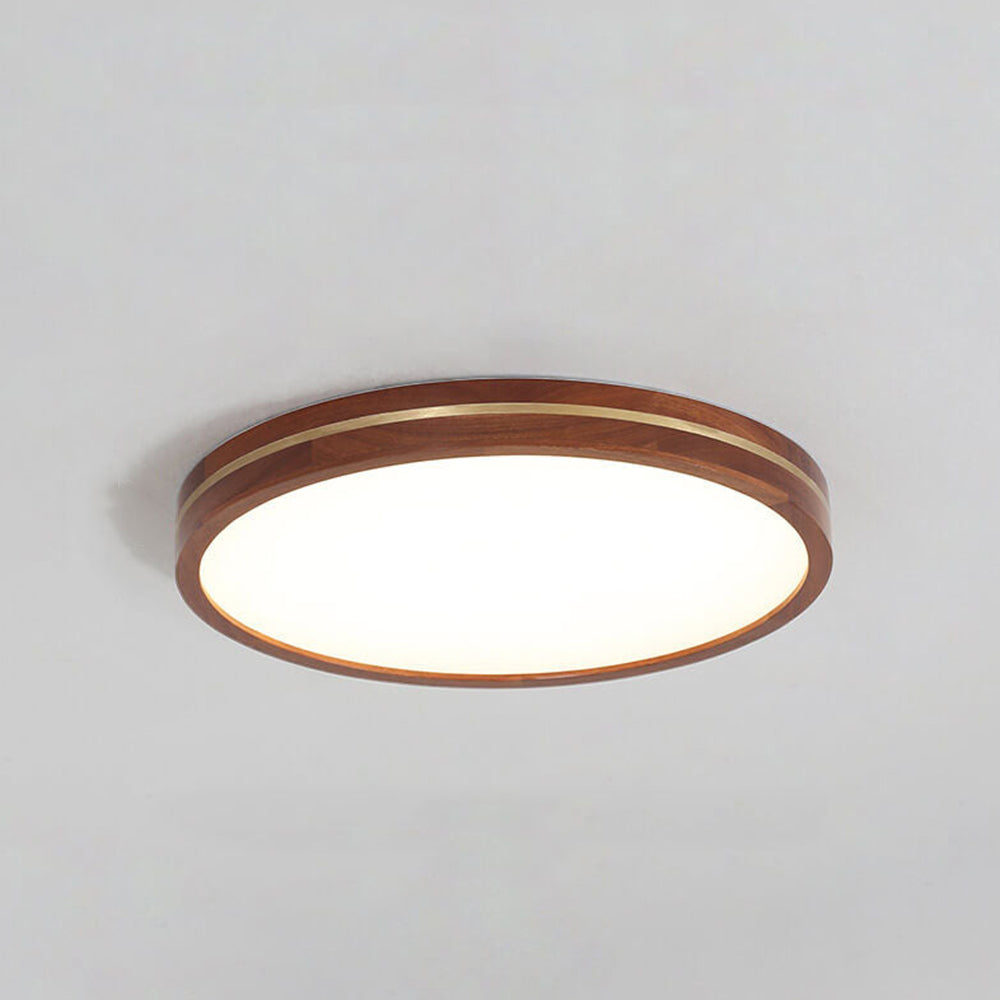 Nzmarket Dimmable Wooden LED Ceiling Light – Remote Control, 2 Sizes