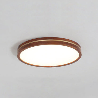 Nzmarket Dimmable Wooden LED Ceiling Light – Remote Control, 2 Sizes