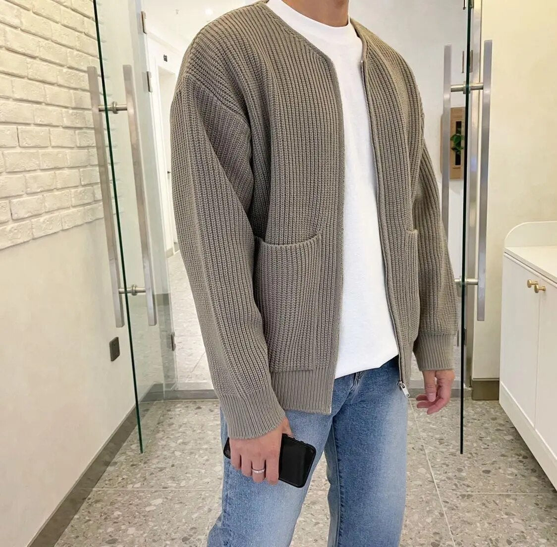 Alexander - Men's Zipper Cardigan