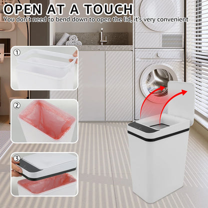 Nzmarket 12L Touchless Sensor Bin – Automatic Infrared Trash Can