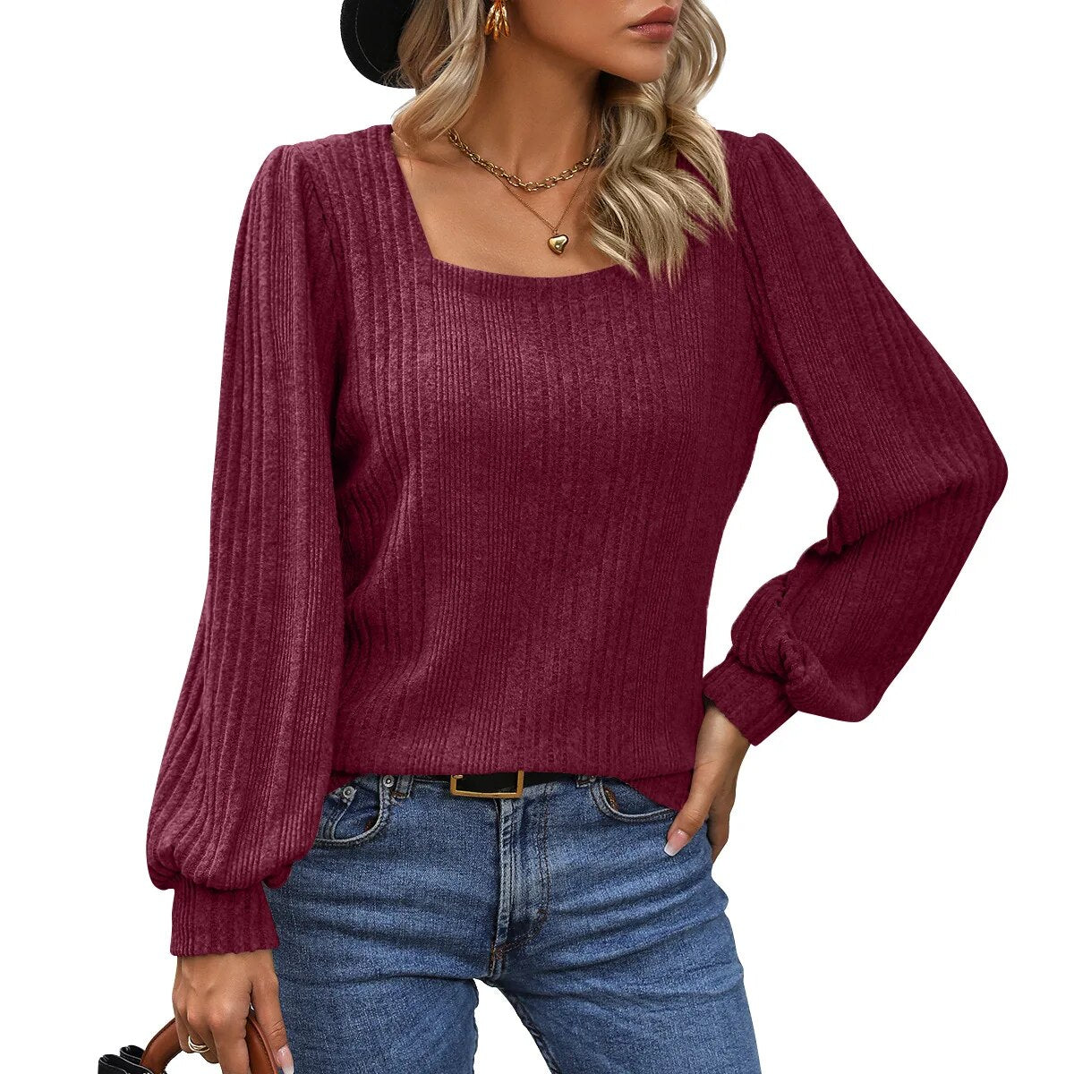 Scarlett - Trendy Top with Stylish Neckline