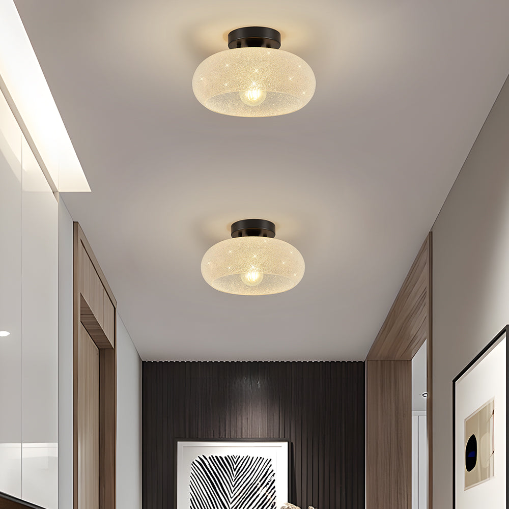 Nzmarket Modern Glass Semi-Flush Ceiling Light Fixture