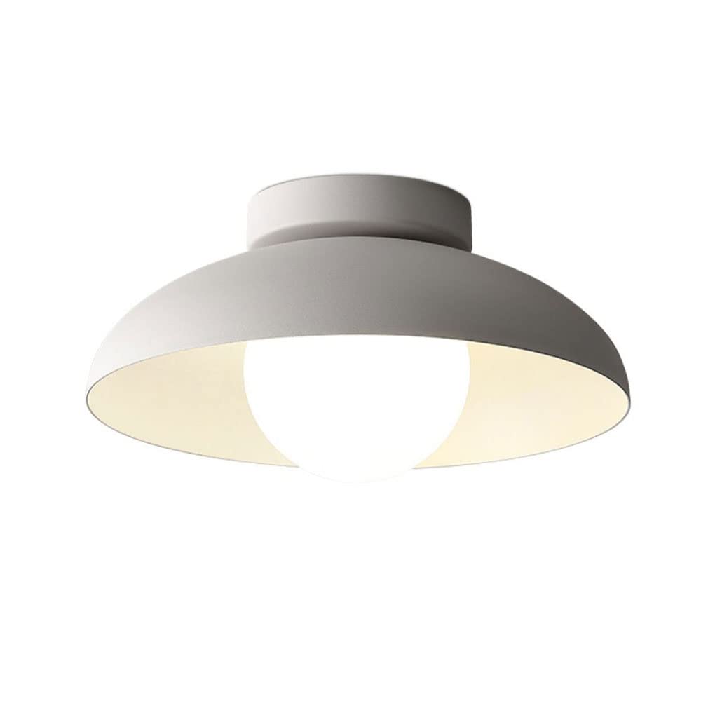 Nzmarket Minimalist White Dome LED Flush Mount Ceiling Light
