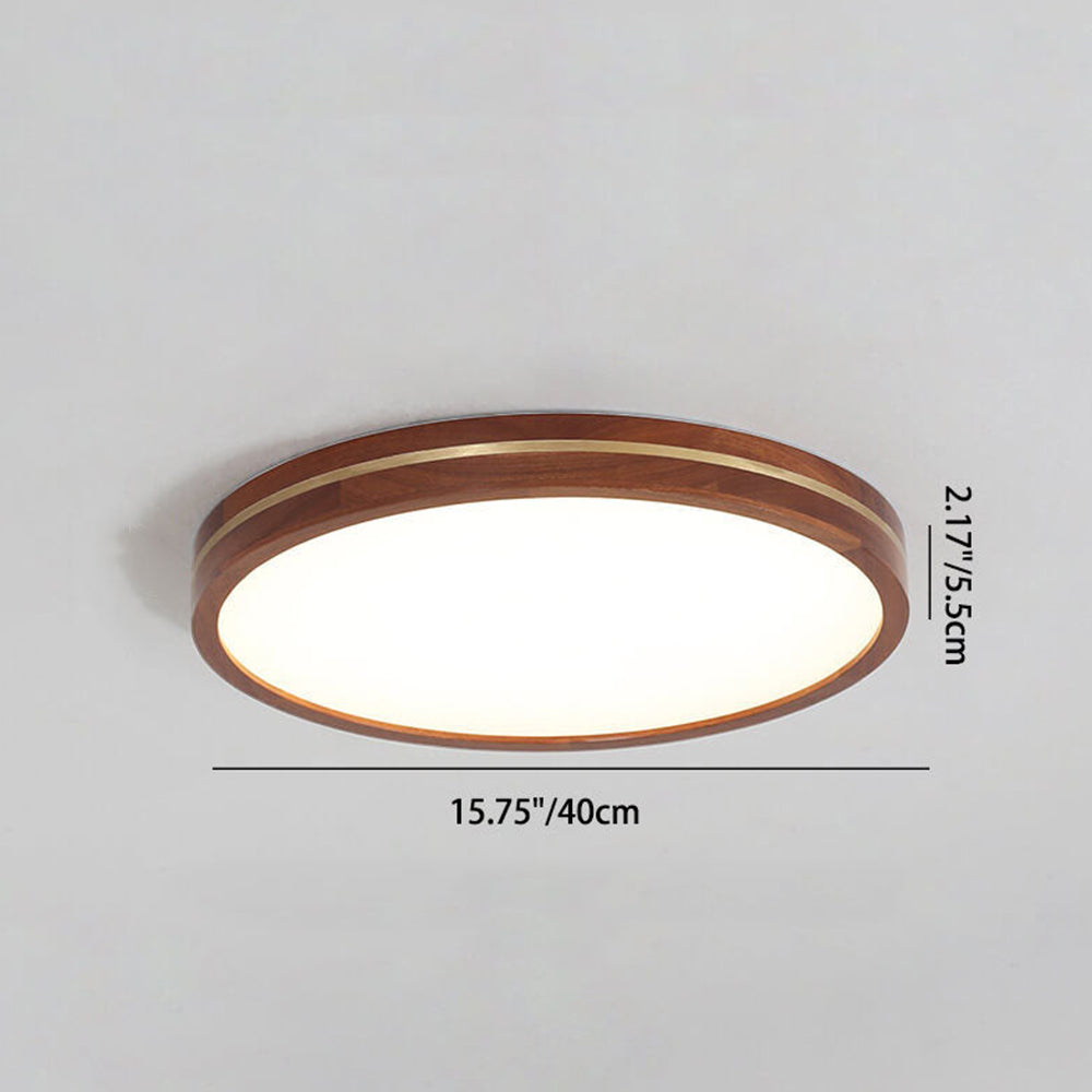 Nzmarket Dimmable Wooden LED Ceiling Light – Remote Control, 2 Sizes
