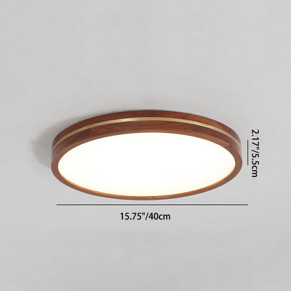 Nzmarket Dimmable Wooden LED Ceiling Light – Remote Control, 2 Sizes