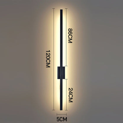 Nzmarket Long LED Wall Light – Matte Black, 4 Lengths up to 120cm