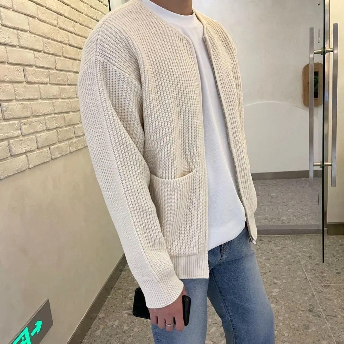 Alexander - Men's Zipper Cardigan