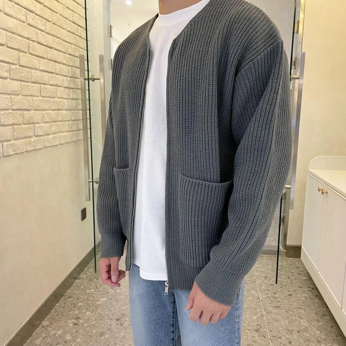 Alexander - Men's Zipper Cardigan